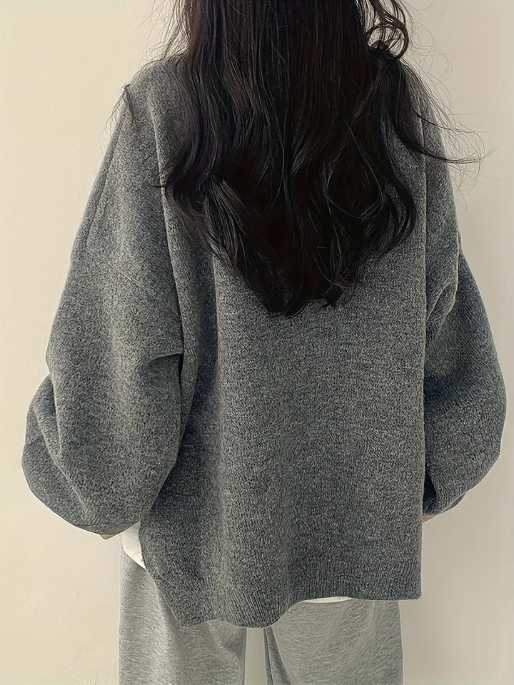 Rachel Relaxed Drop-Shoulder Sweater, view 2 - Elena Harper