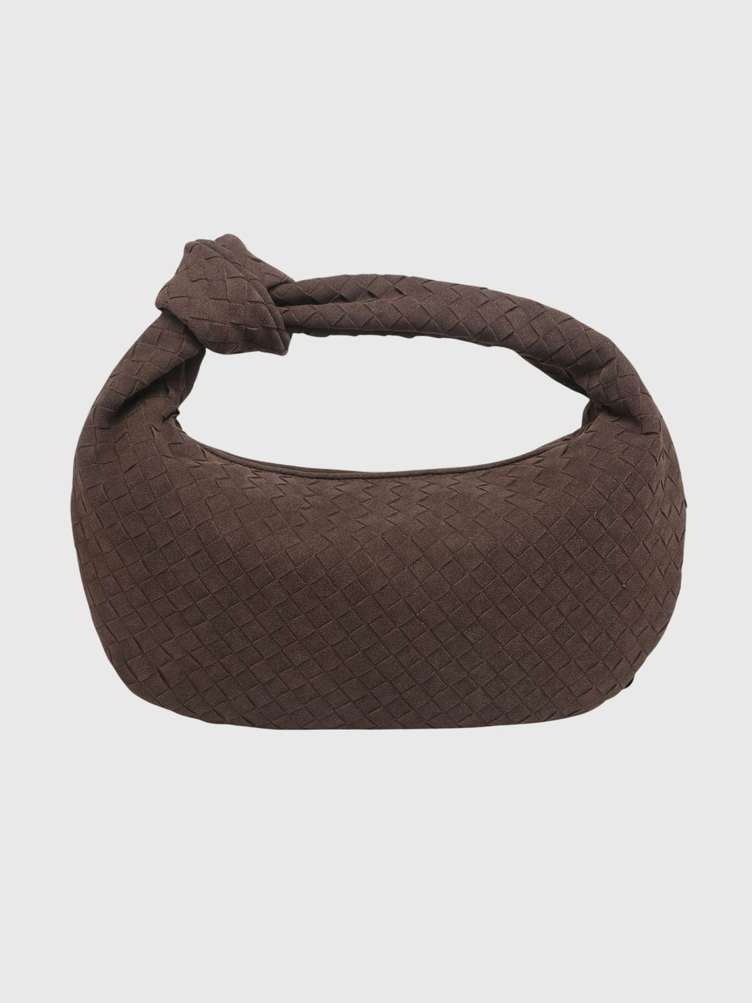 Medium Women's Braided Suede Bag – Elegant Everyday Knotted Style