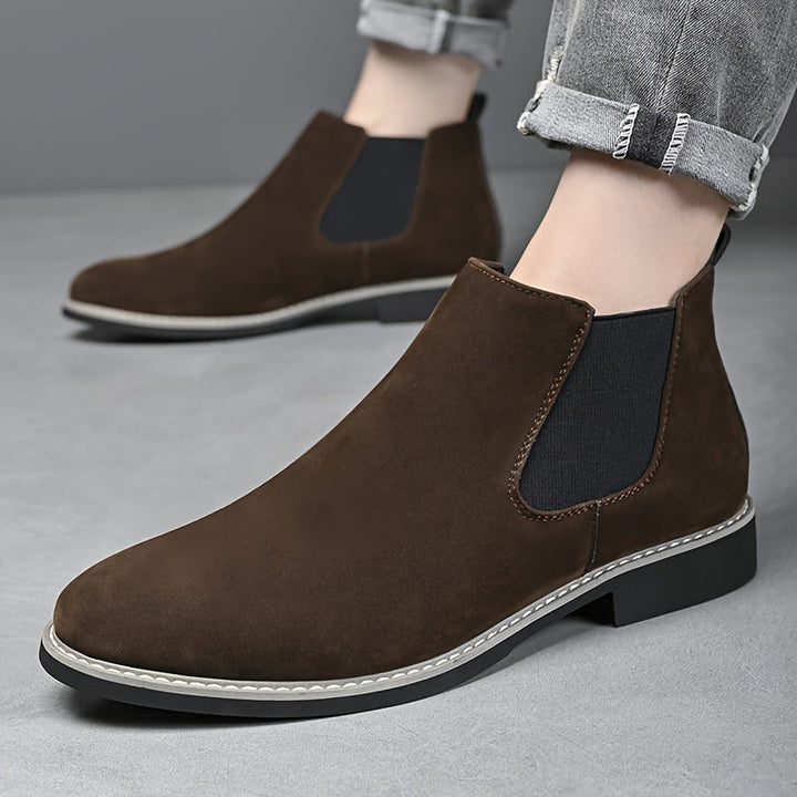 Men's Chelsea Boots Elastic Side Pull-On Ankle Boot
