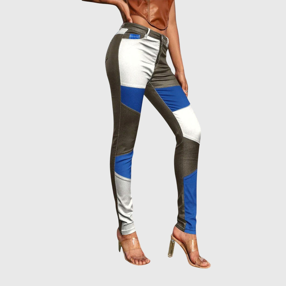 Calliope Tube Pants with Color Block Pattern - Elena Harper