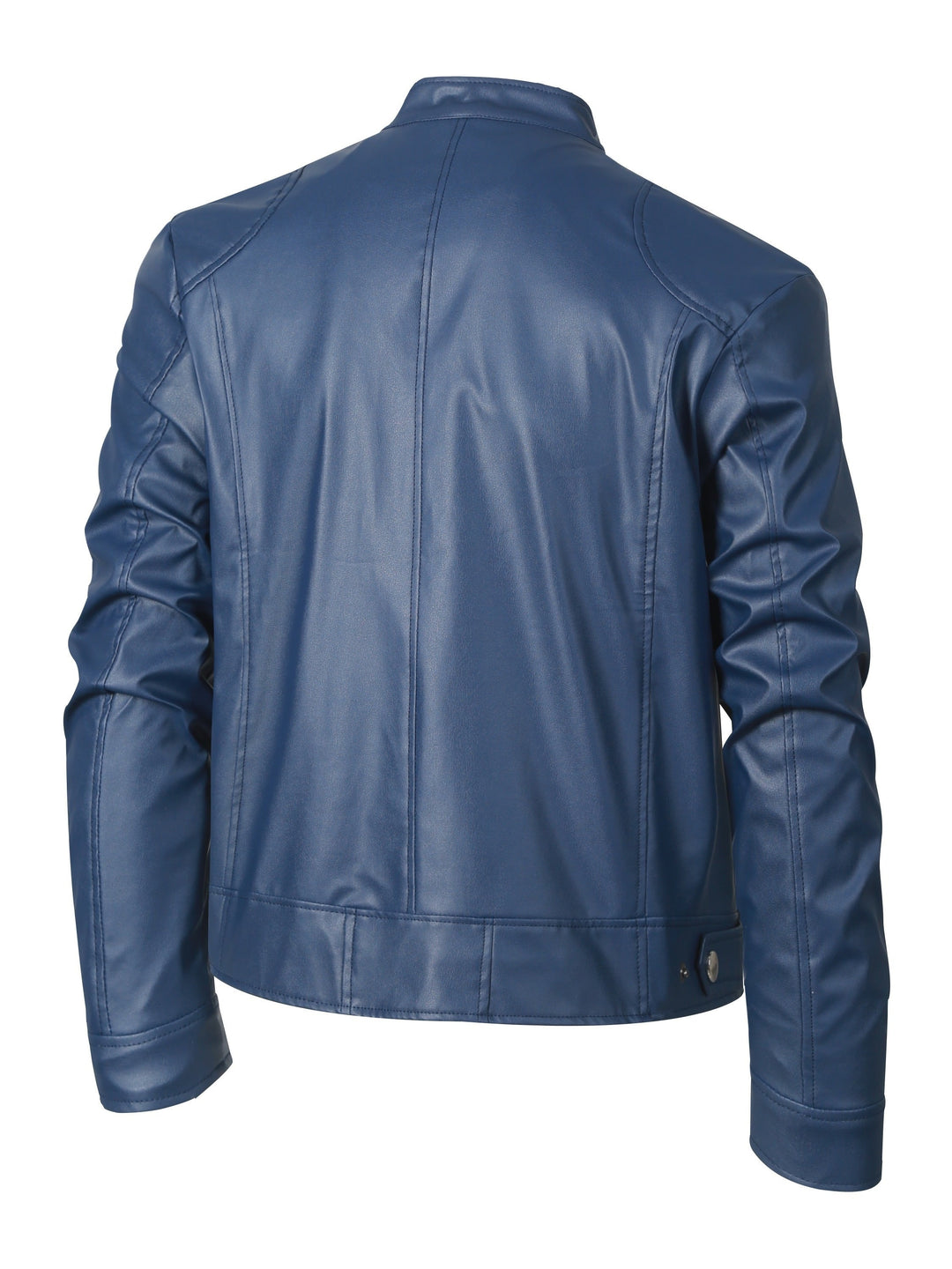 Roman Stand-Collar Moto Jacket - Elena Harper
