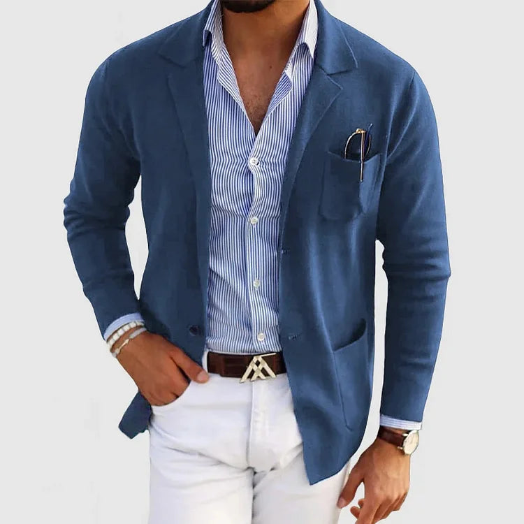 Luxurious Blazer for Men in Soft Material - Elena Harper