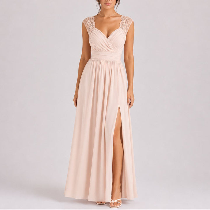 Sophie | Romantic Autumn Wedding Dress with Wrap Neckline