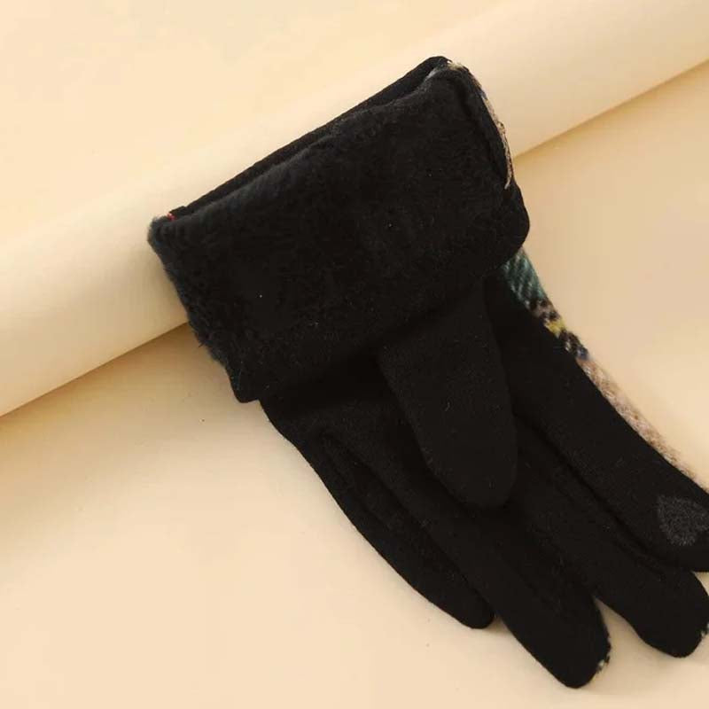 Vintage Plaid Warm Gloves