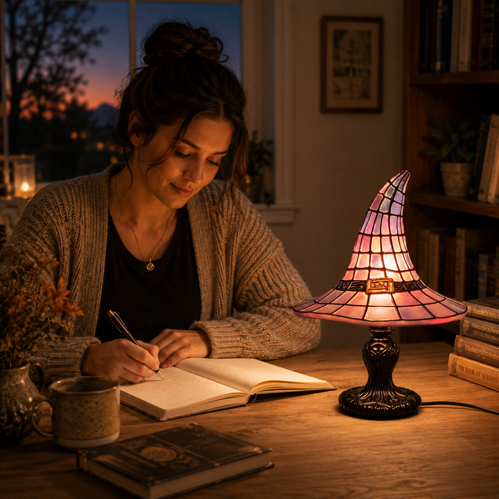 Duskwick Witch Hat Silhouette Table Lamp - Elena Harper