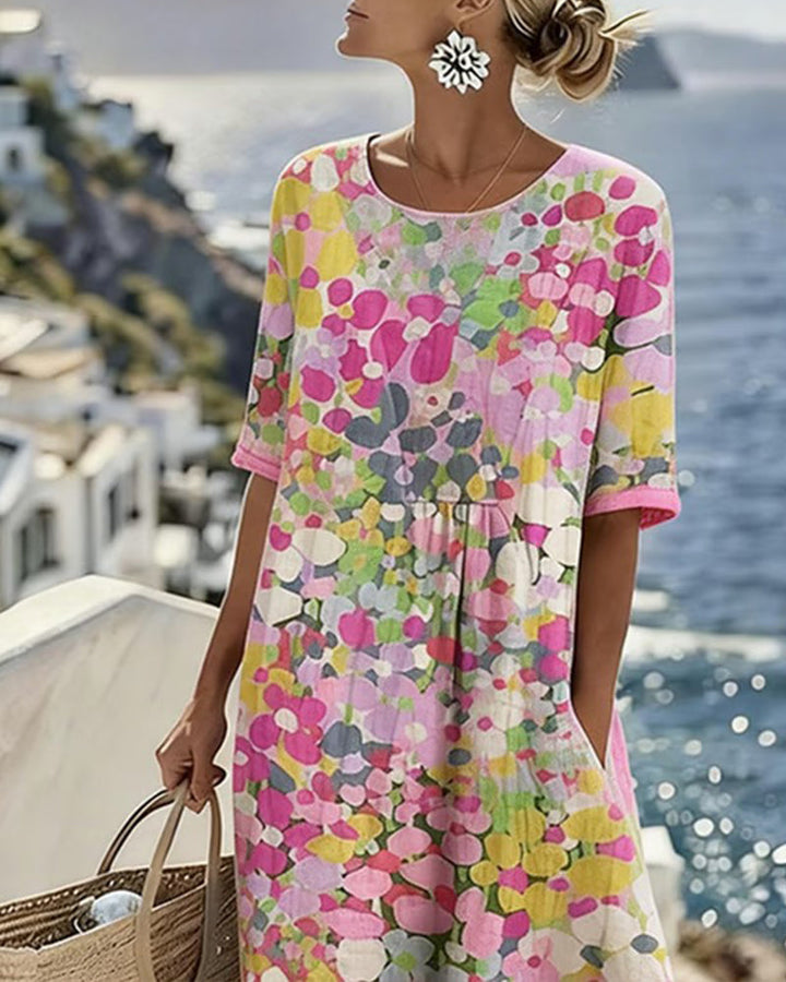 Flora | Loose floral midi dress