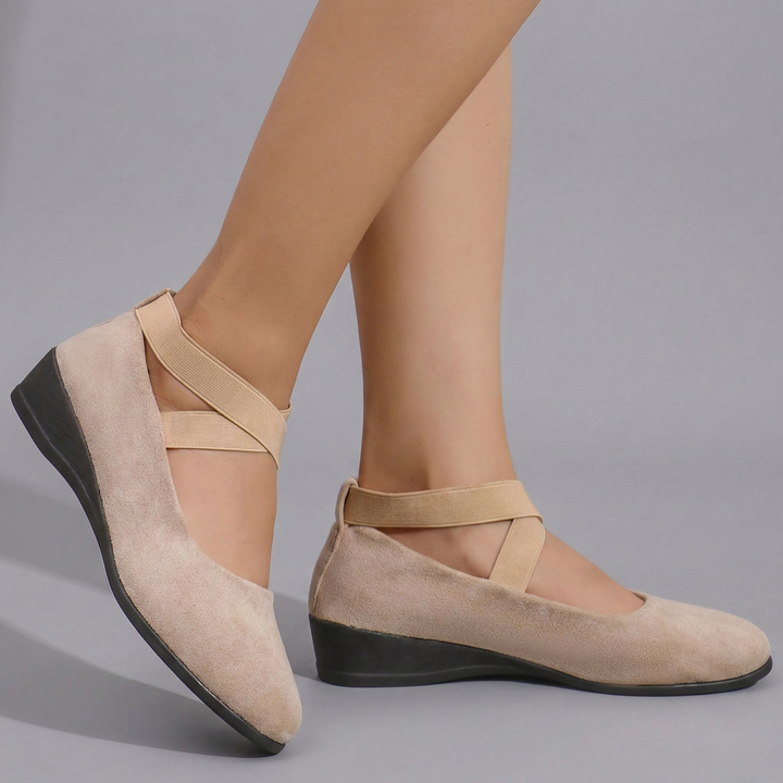 Madeleine Closed and Comfortable Wedge Shoes, view 6 - Elena Harper