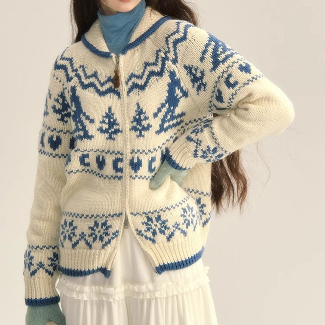 Sadie | Women's Fair Isle Hooded Jumper
