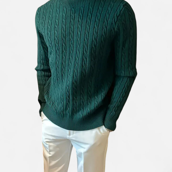 Men's Ribbed Crew Sweater Effortless Style & Comfort, view 7 - Elena Harper