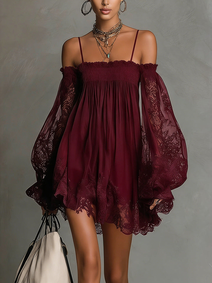 Women's Navy Blue Mini Dress Elegant Evening Style - Elena Harper
