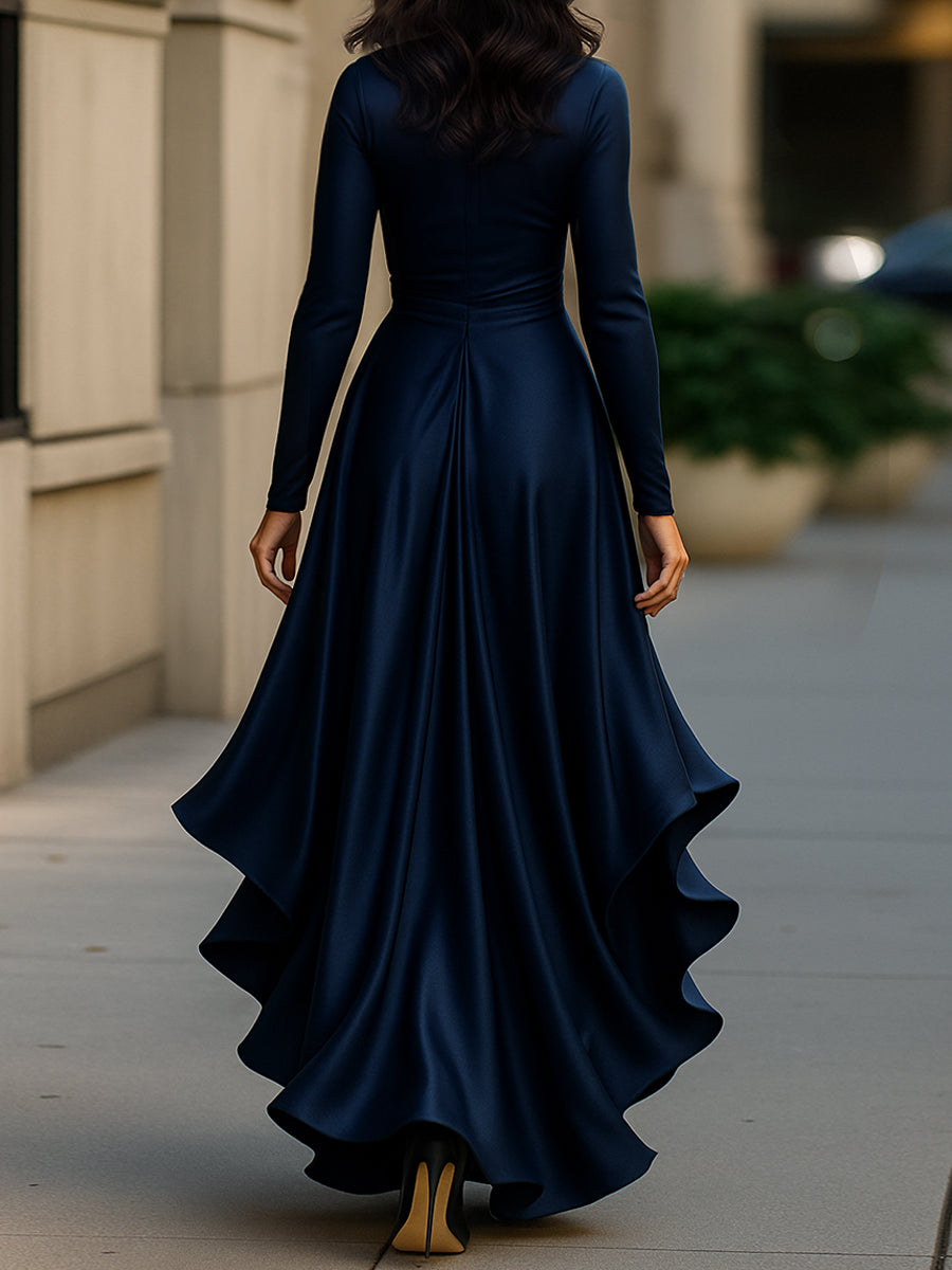 Luna™  |  Long Silky Dress Ruffles