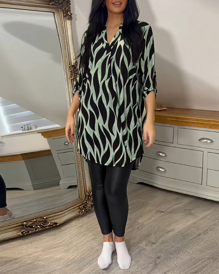 Eleanor Women's Blouse with Pattern, view 4 - Elena Harper