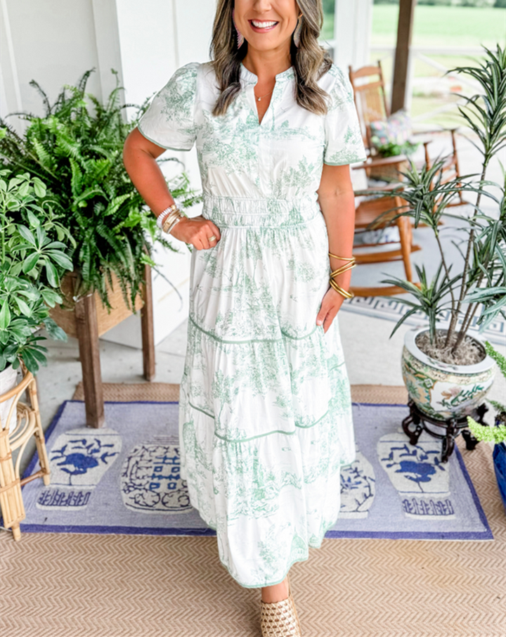 Savannah Timeless Elegance Tiered Maxi Dress - Elena Harper