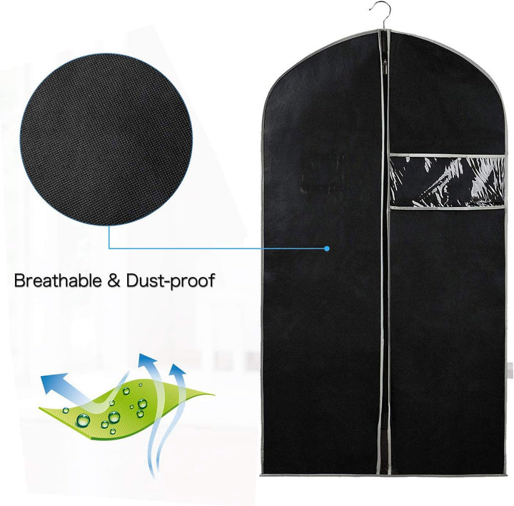 Unisex 10-Pack Breathable Garment Covers with Window, view 4 - Elena Harper
