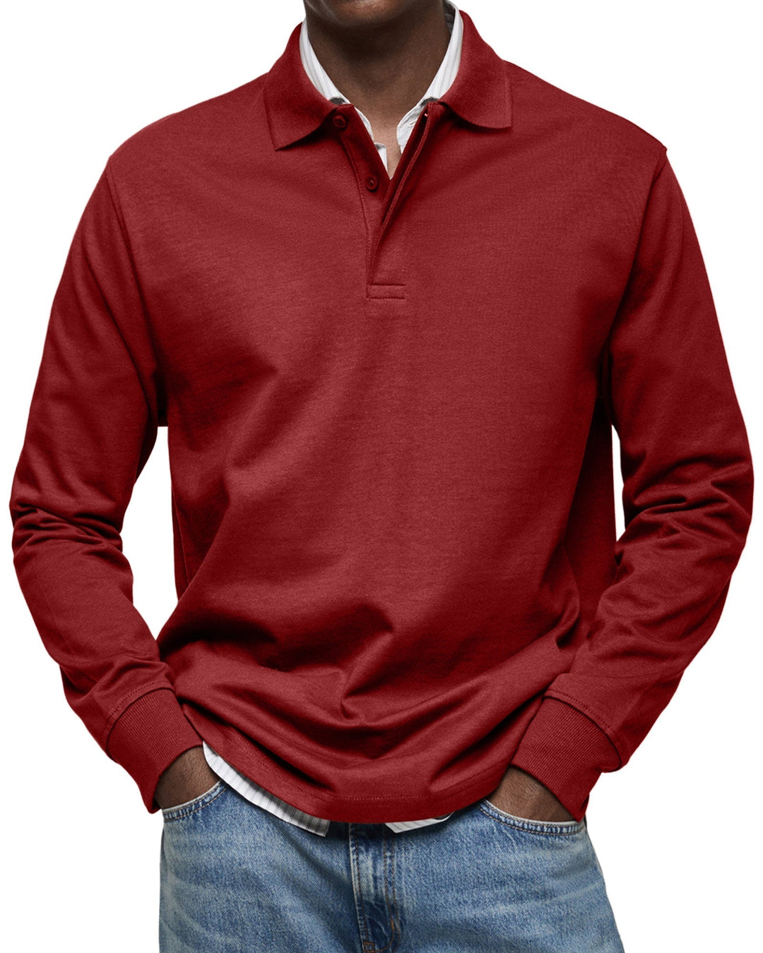 Aljur Casual Longsleeve Polo - Elena Harper