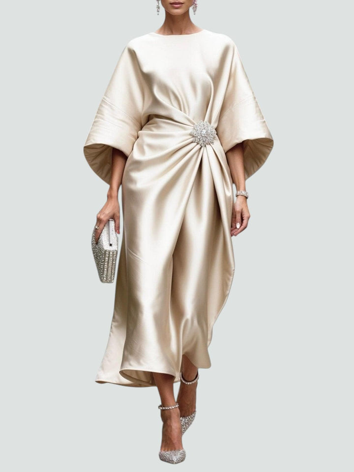 Long Evening Dress for Women with Fluid Silhouette