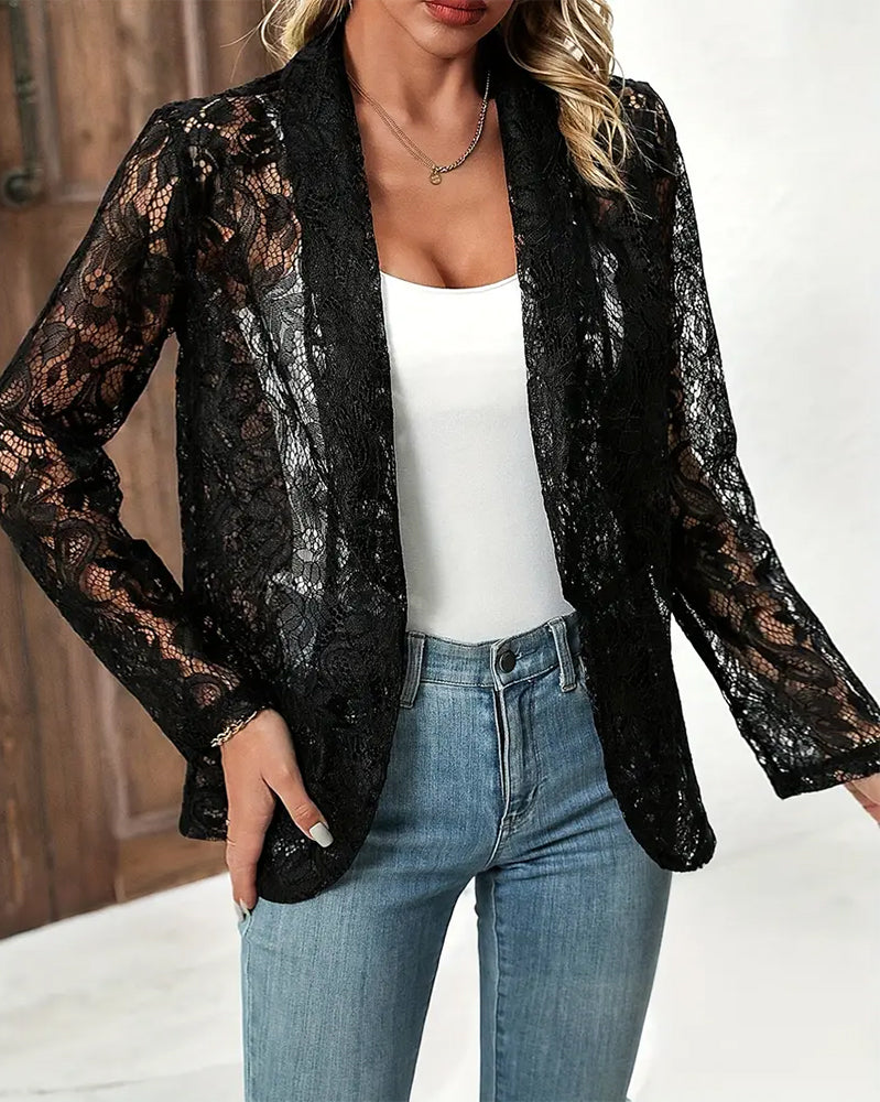 Elegant solid color jacket and buttons