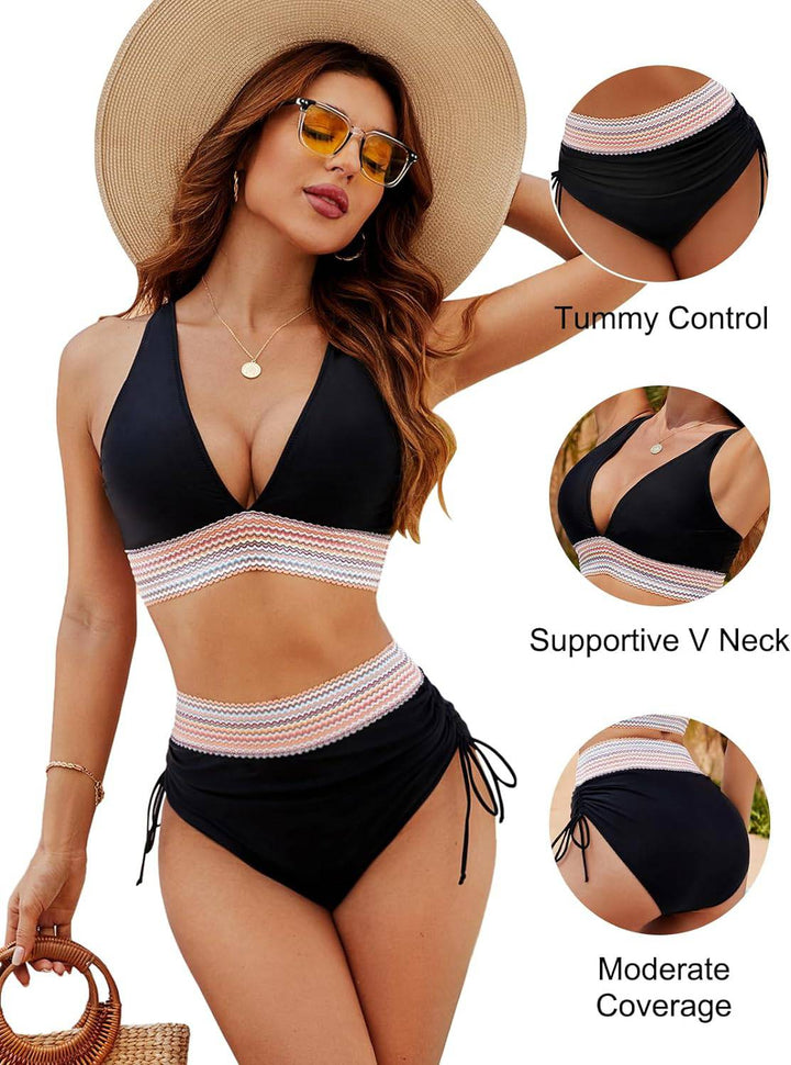 Women’s Bikini – High-Waisted Style with Modern Details