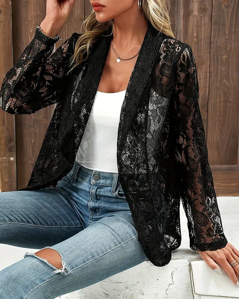 Elegant solid color jacket and buttons