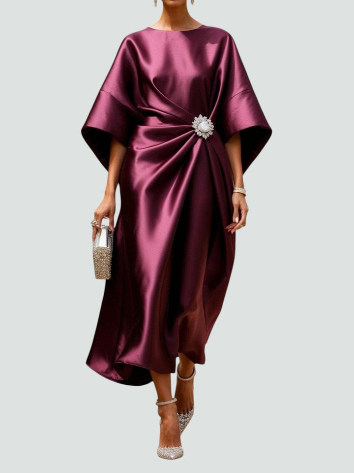 Long Evening Dress for Women with Fluid Silhouette