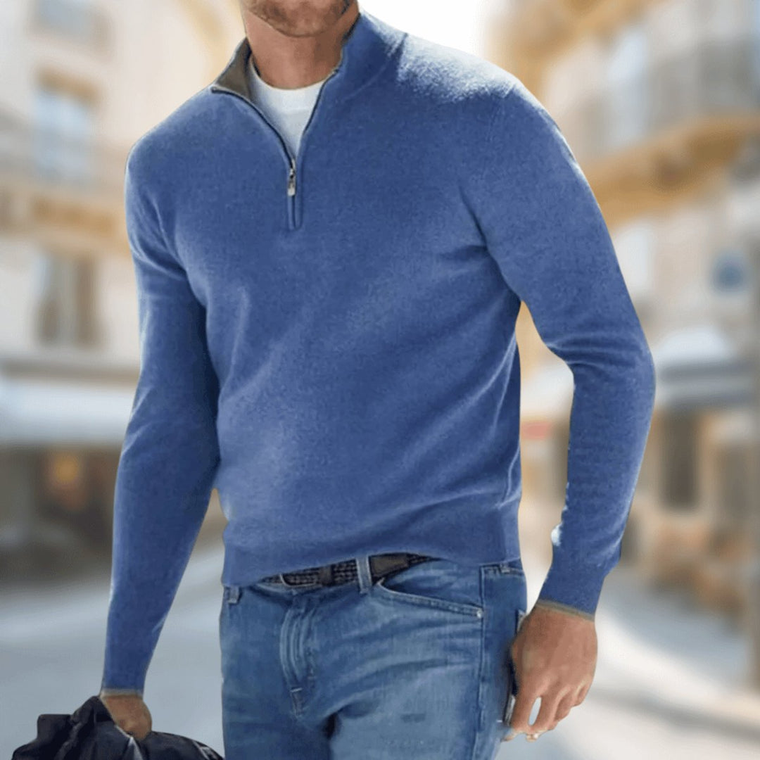 Sebastian | Lightweight Quarter-Zip Knit Sweater for Men
