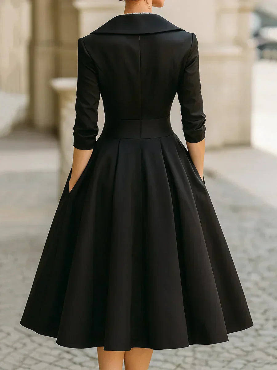 Clara Elegant Dress, view 2 - Elena Harper