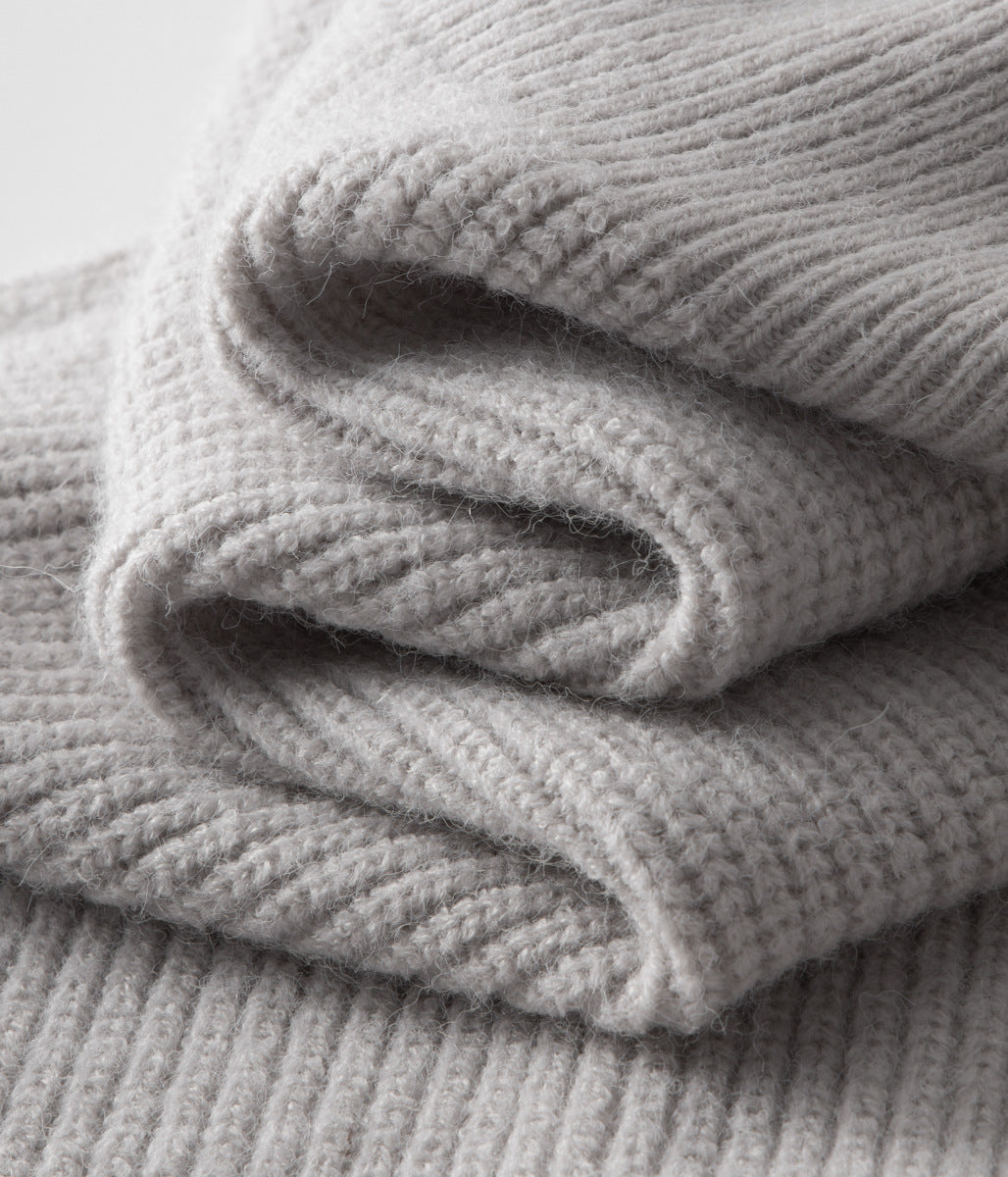 Emma & Rose merino wool zip-up cardigan — premium winter knitwear