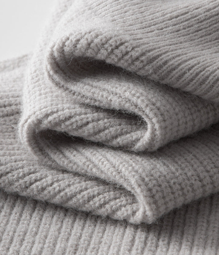 Emma & Rose merino wool zip-up cardigan — premium winter knitwear