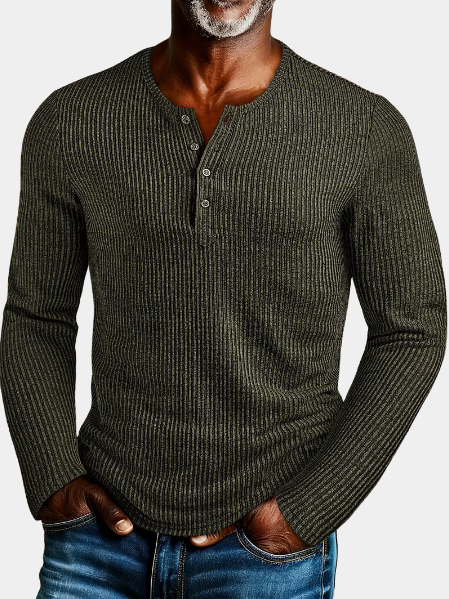 LAURENT MONACO | BUTTONED COLLAR MESH SHIRT FOR MEN