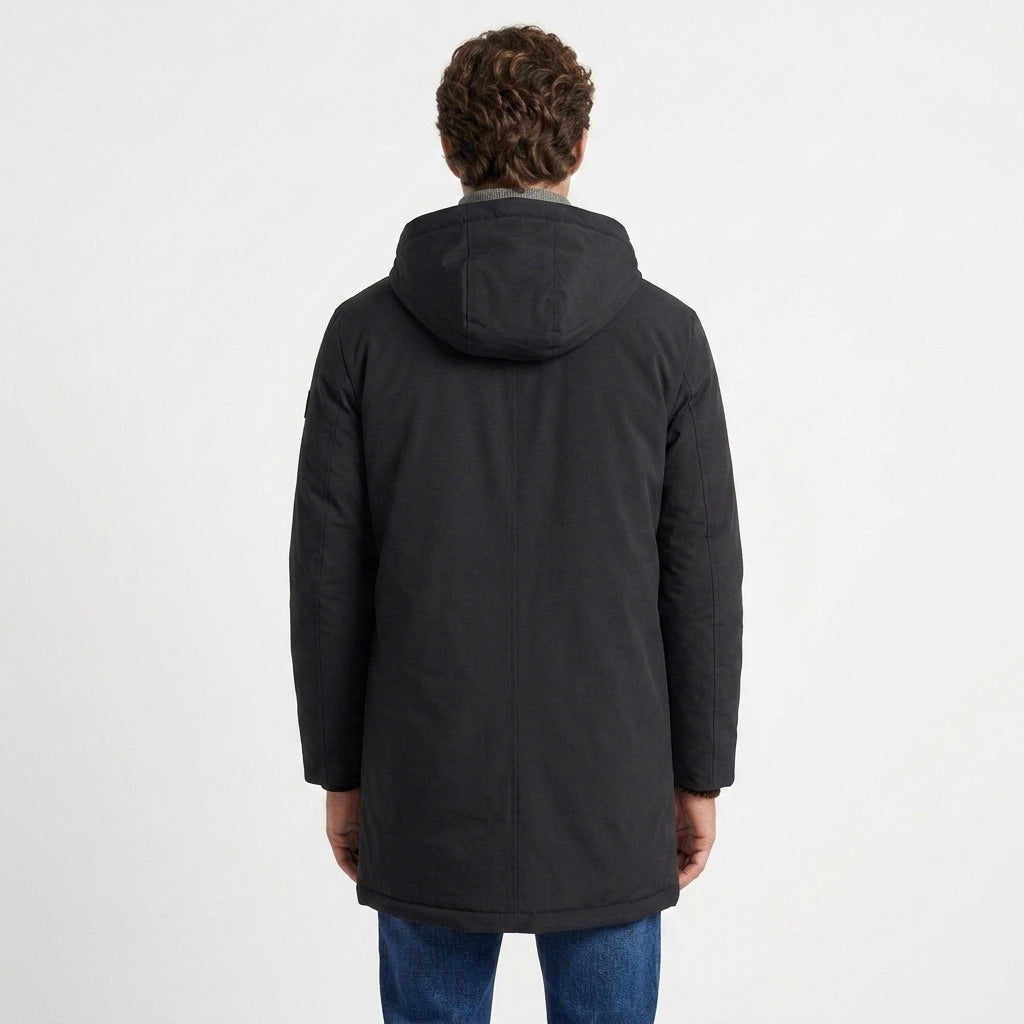 Water-Resistant Insulated Parka with High Collar, view 2 - Elena Harper