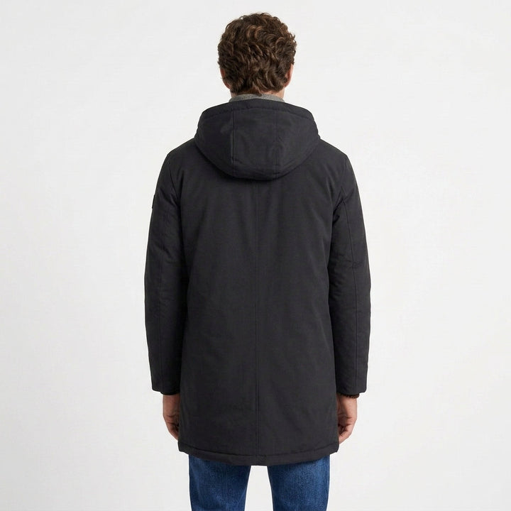 Water-Resistant Insulated Parka with High Collar, view 2 - Elena Harper