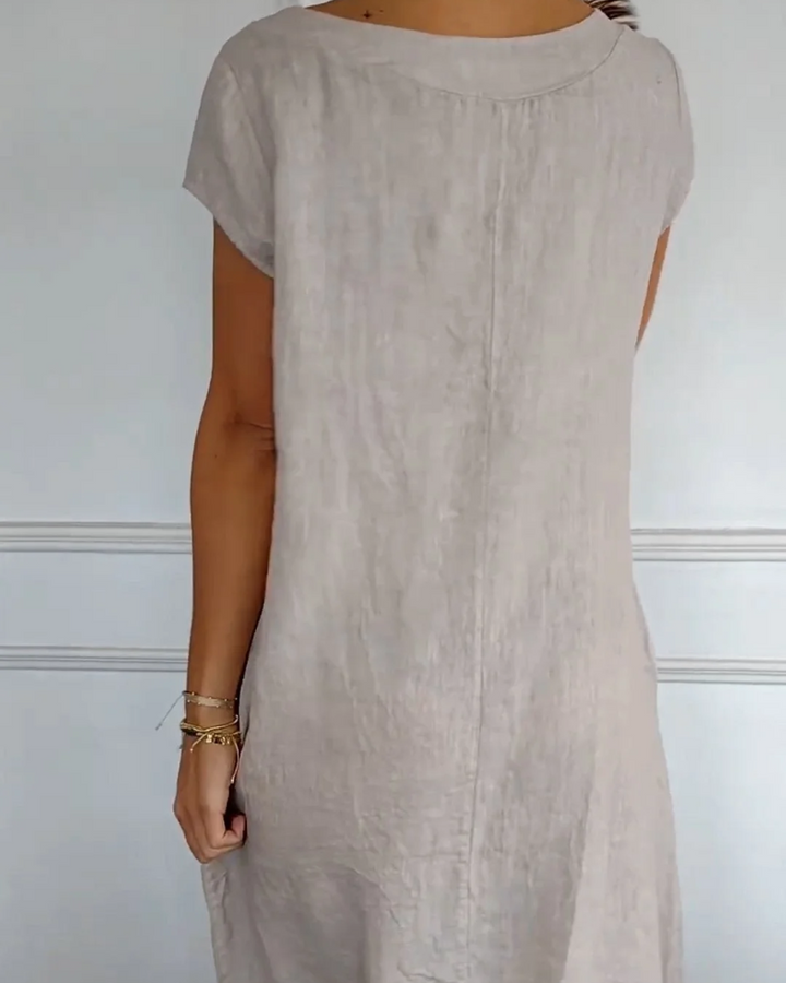 Brenna | Women's Dress with Pockets and Short Sleeves