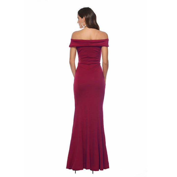 Ladies Evening Dress with Off-the-Shoulder Design EB