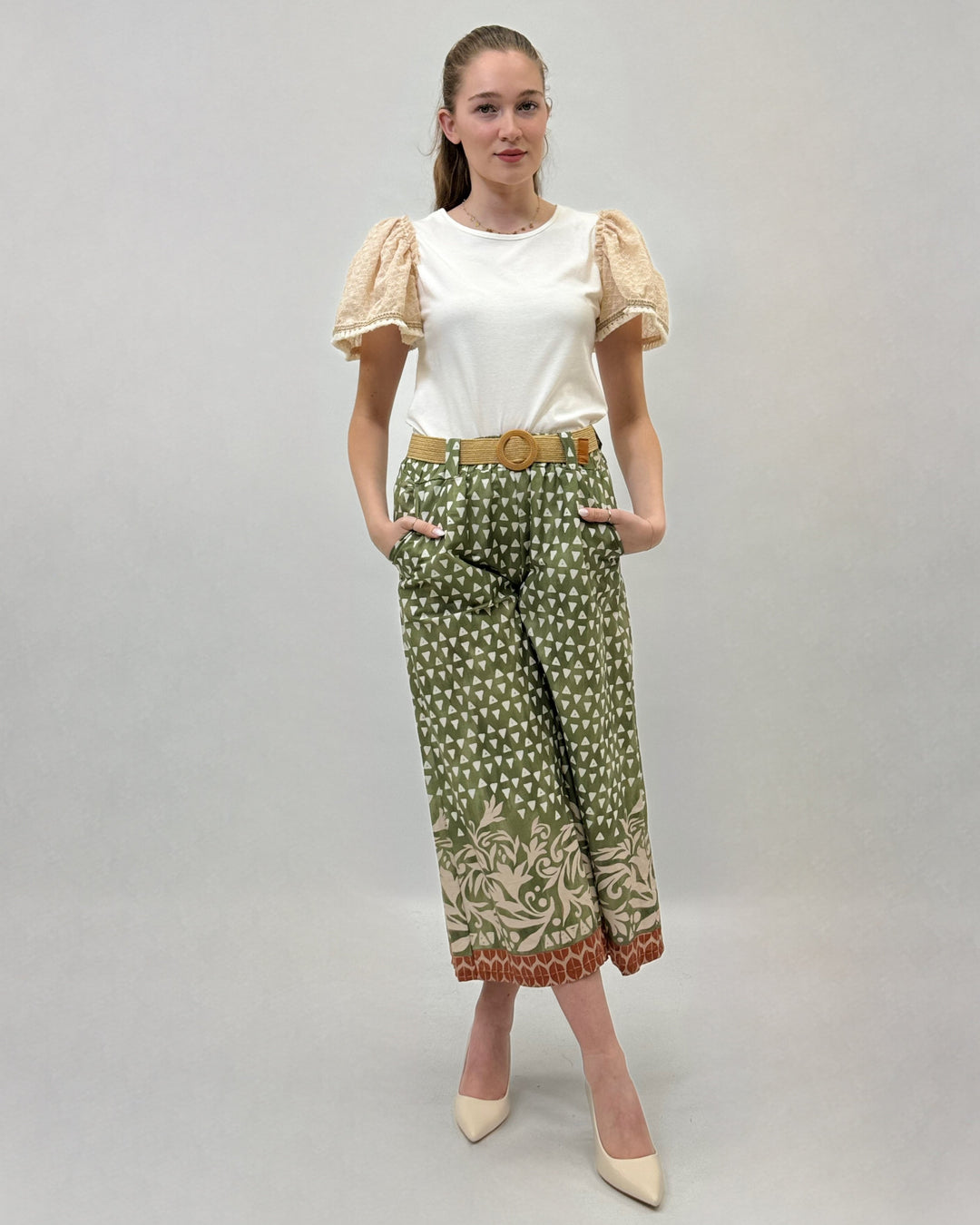 Jolien™  |  Sweater Puff Sleeves Embroidery