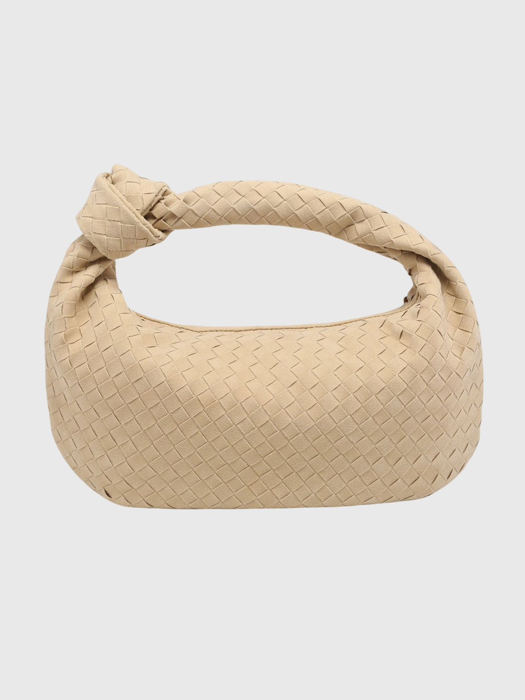 Medium Women's Braided Suede Bag – Elegant Everyday Knotted Style