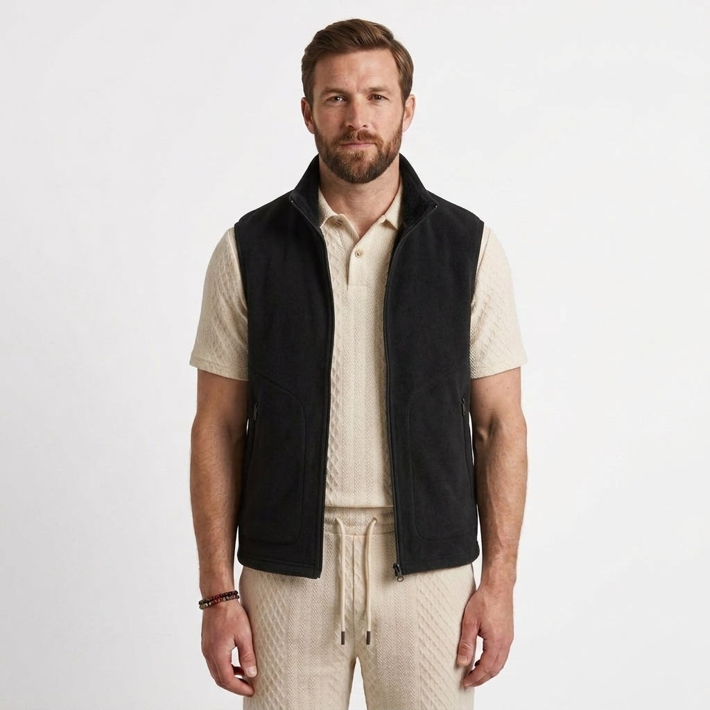 Fur-Lined Zip Gilet For Men