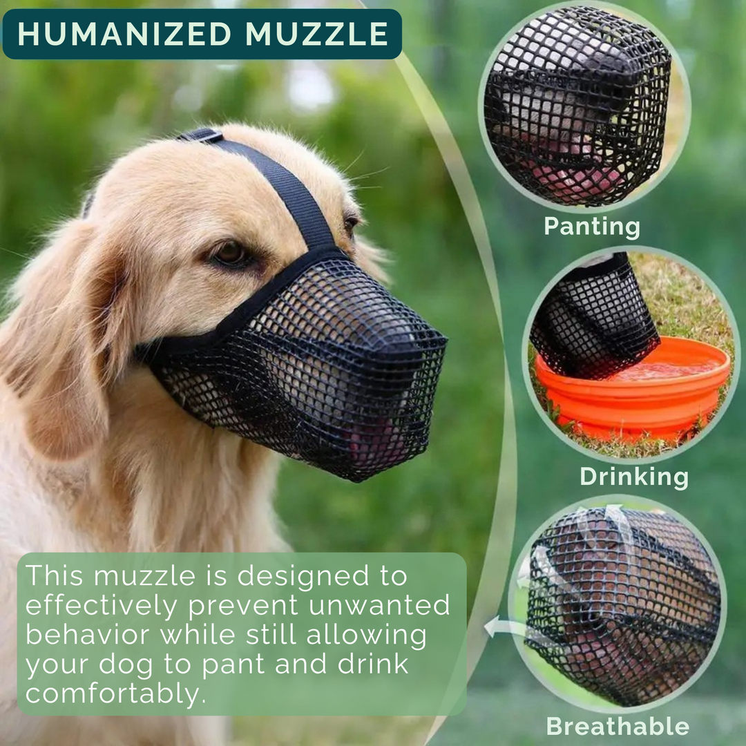 Soft Breathable Dog Muzzle for Comfort & Safety
