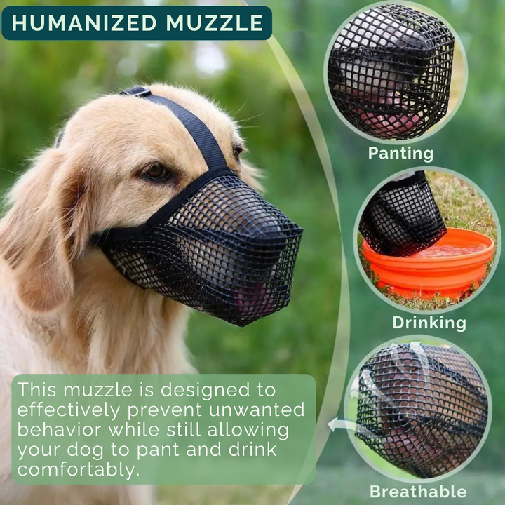 Soft Breathable Dog Muzzle for Comfort & Safety