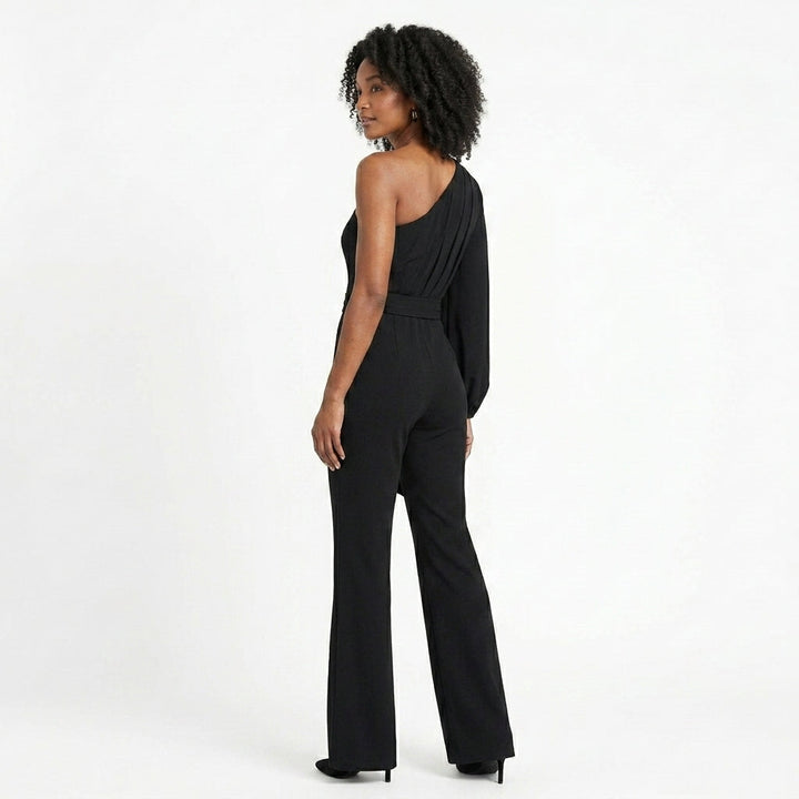 One Shoulder Jumpsuit Wedding Guest Evening Outfit