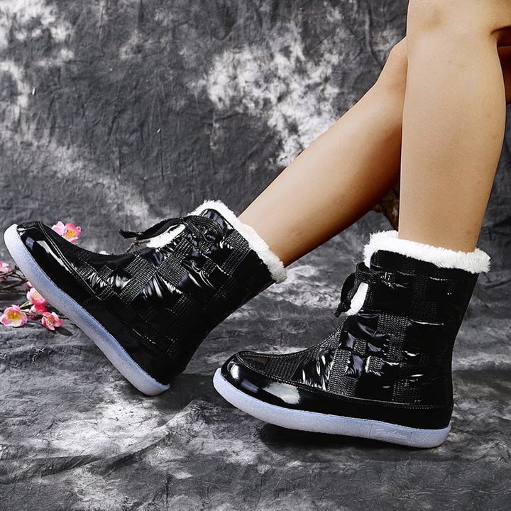 Women's Quilted Effect Winter Boots - Yalinne
