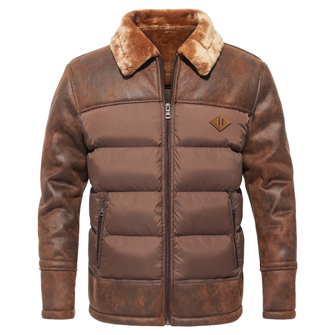 Alexandre - Elegant Vintage Down Jacket with Fur Collar