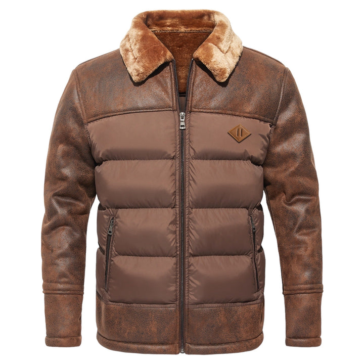Alexandre - Elegant Vintage Down Jacket with Fur Collar