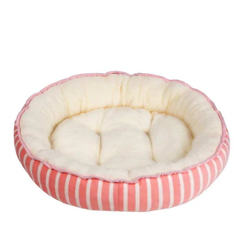 Soft Round Pet Bed for Ultimate Comfort & Relaxation for Dogs & Cats