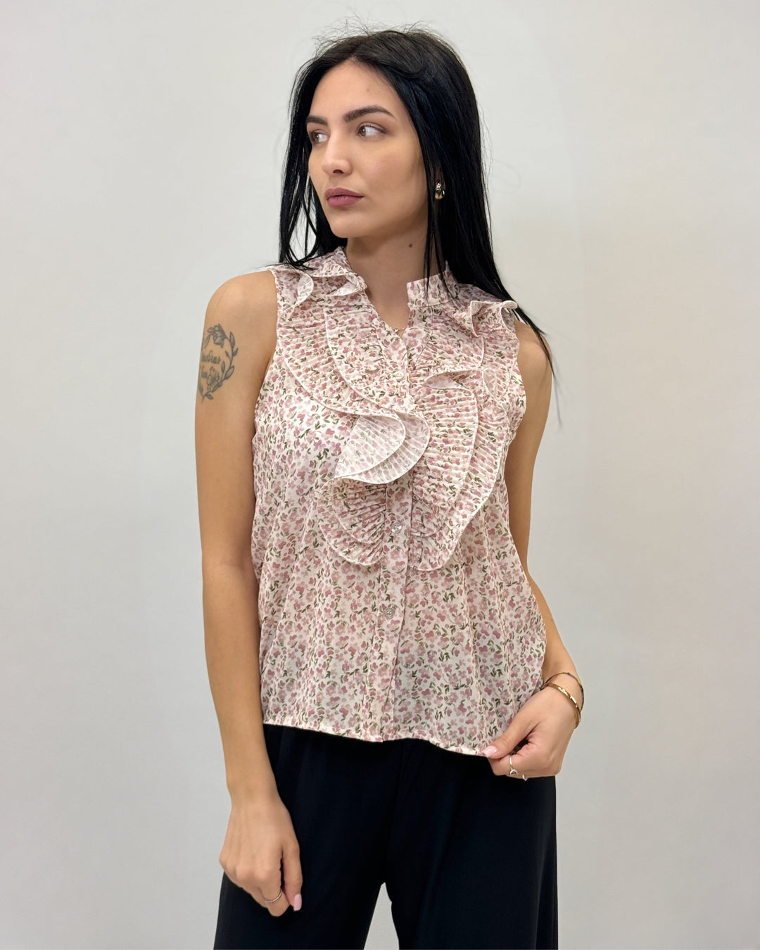 Nadia™  |  Sleeveless Blouse Ruffles