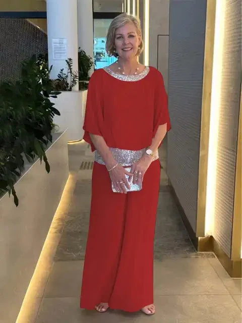 Daniela Elegant and Modern Wide-Leg Two-Piece Set, view 6 - Elena Harper