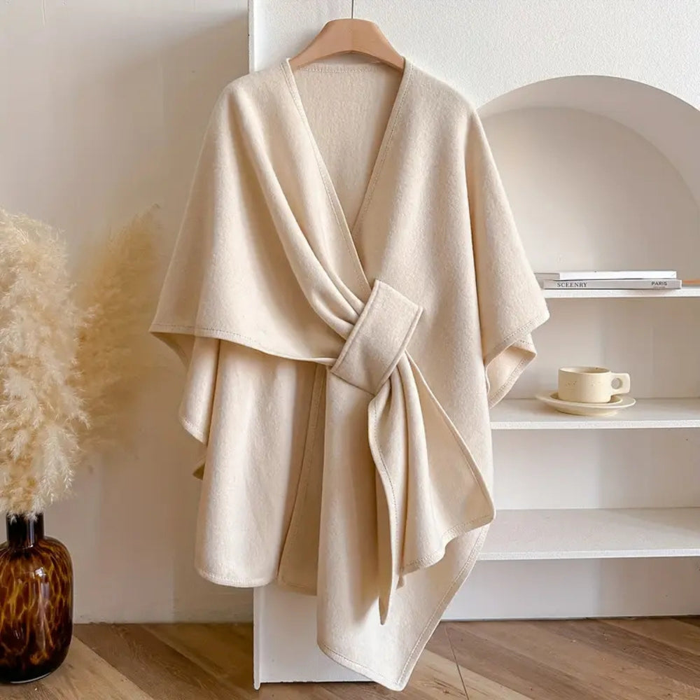 Luxurious Wind-resistant Shawl Coat for Women