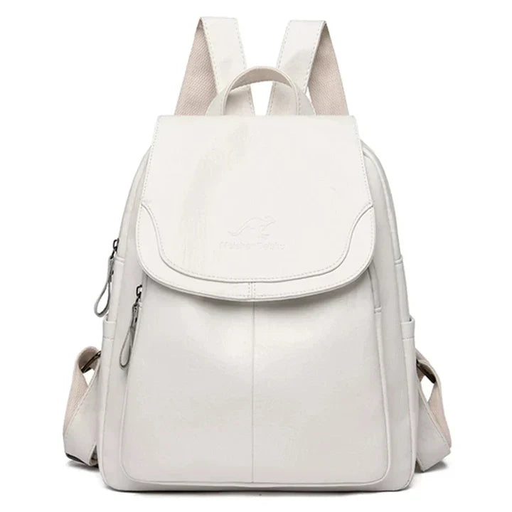 Durable Leather Backpack for Women with Timeless Style, view 2 - Elena Harper