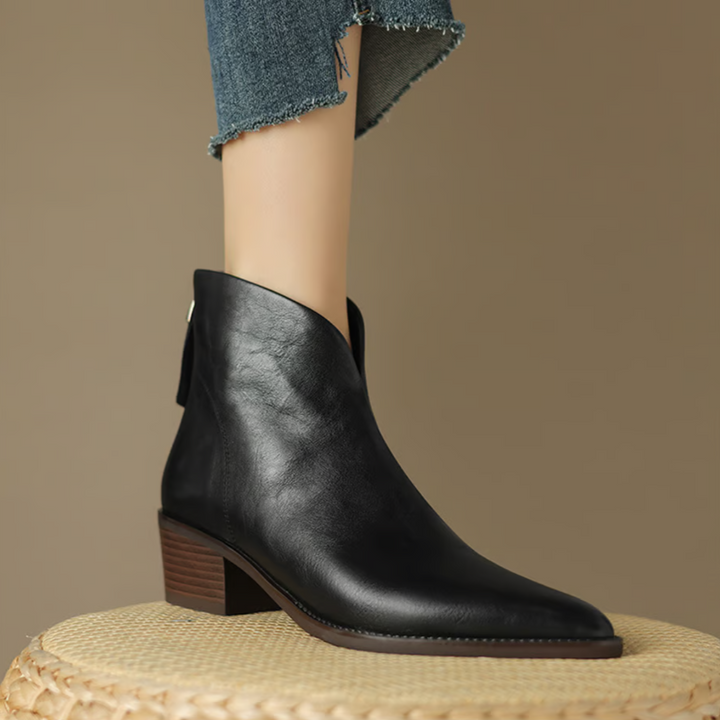 Eirae™ | Modern Leather Ankle Boots