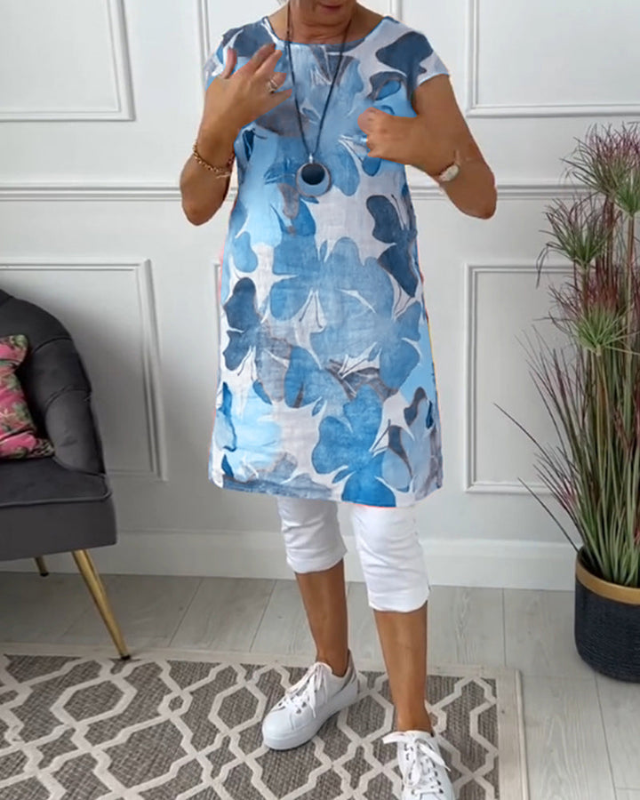 Women's Elegant Casual Floral Dress Perfect for Everyday Style, view 9 - Elena Harper