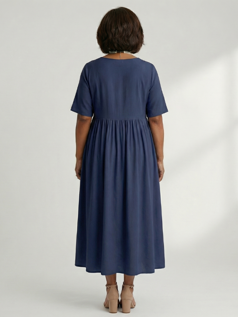 Ciren Simple Gather Midi Dress - Elena Harper